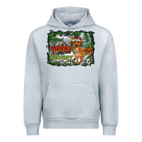 Heather Grey merry and bright  dachshund with farm Urban Hoodie - RanaPortraitStore