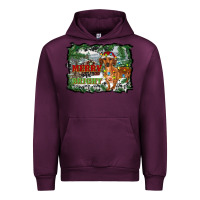 Mauve Wine merry and bright  dachshund with farm Urban Hoodie - RanaPortraitStore