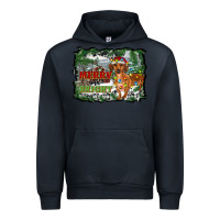 Navy merry and bright  dachshund with farm Urban Hoodie - RanaPortraitStore