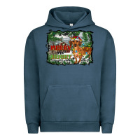 Pigment Midnight Navy merry and bright  dachshund with farm Urban Hoodie - RanaPortraitStore