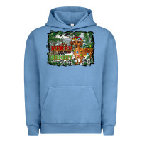 Pigment Pebble Blue merry and bright  dachshund with farm Urban Hoodie - RanaPortraitStore
