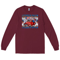 Burgundy american truck 4th of july mousepad Long Sleeve Tee - BarkalooDesign