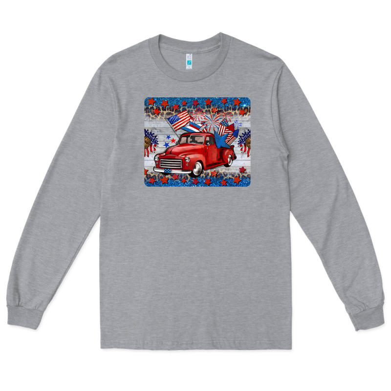 American Truck 4th Of July Mousepad Long Sleeve Tee by BarkalooDesign | Teevron