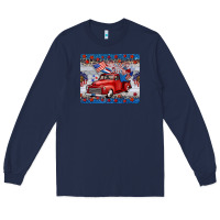 Navy american truck 4th of july mousepad Long Sleeve Tee - BarkalooDesign