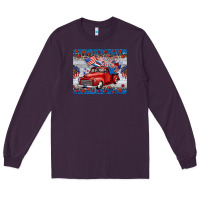 Plum american truck 4th of july mousepad Long Sleeve Tee - BarkalooDesign