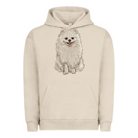 Pigment French Oak white pomeranian Urban Hoodie - RanaPortraitStore