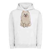 Pigment Lunar Rock white pomeranian Urban Hoodie - RanaPortraitStore