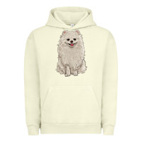 Pigment Pistachio white pomeranian Urban Hoodie - RanaPortraitStore