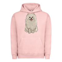 Pigment Salmon white pomeranian Urban Hoodie - RanaPortraitStore