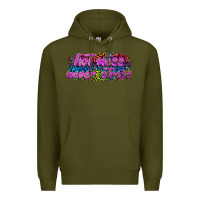 Army Green hot mess never stress Premium Hoodie - texasbilliewilder