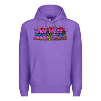 Purple hot mess never stress Premium Hoodie - texasbilliewilder