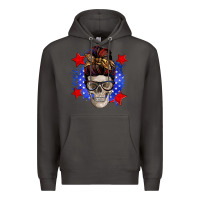Smoke American mom skull Premium Hoodie - Zillion Design Studio
