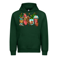 Forest Green cowgirl coffee cups Urban Hoodie - Zillion Design Studio
