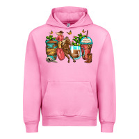 Fuchsia Pink cowgirl coffee cups Urban Hoodie - Zillion Design Studio