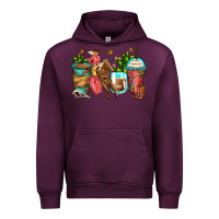 Mauve Wine cowgirl coffee cups Urban Hoodie - Zillion Design Studio