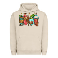 Pigment French Oak cowgirl coffee cups Urban Hoodie - Zillion Design Studio