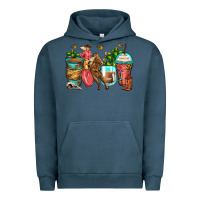 Pigment Midnight Navy cowgirl coffee cups Urban Hoodie - Zillion Design Studio
