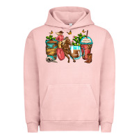 Pigment Salmon cowgirl coffee cups Urban Hoodie - Zillion Design Studio