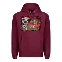 Burgundy all i want for christmas is a cow aztec Premium Hoodie - RanaPortraitStore