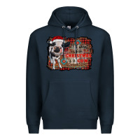 Navy all i want for christmas is a cow aztec Premium Hoodie - RanaPortraitStore