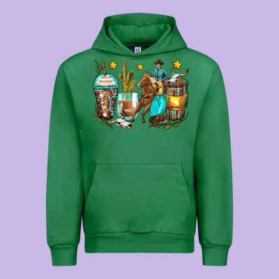 Cowboy Coffee Cups Urban Hoodie Designed By Zillion Design Studio