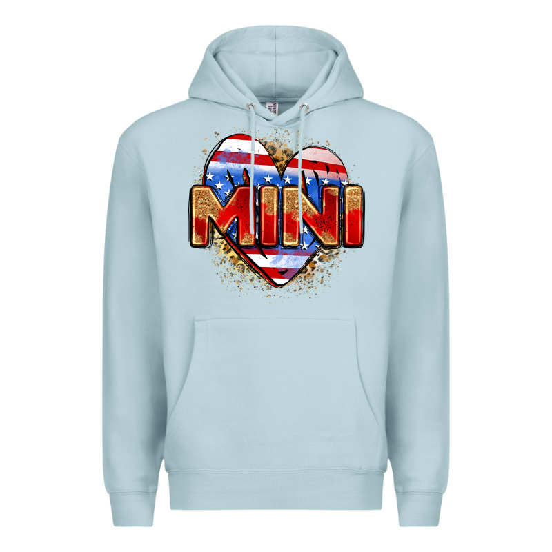 American Mini Heart Premium Hoodie by Zillion Design Studio | Teevron