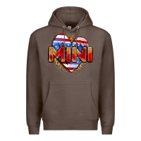 Coffee American mini heart Premium Hoodie - Zillion Design Studio