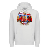 Dove Grey American mini heart Premium Hoodie - Zillion Design Studio