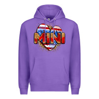 Purple American mini heart Premium Hoodie - Zillion Design Studio