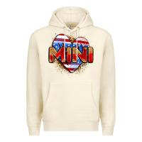 Sandshell American mini heart Premium Hoodie - Zillion Design Studio