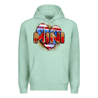 Seafoam American mini heart Premium Hoodie - Zillion Design Studio