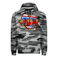 Slate Camo American mini heart Premium Hoodie - Zillion Design Studio