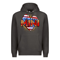 Smoke American mini heart Premium Hoodie - Zillion Design Studio