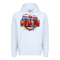 White American mini heart Premium Hoodie - Zillion Design Studio