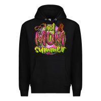 Black hot mom summer Premium Hoodie - texasbilliewilder