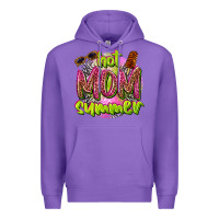Purple hot mom summer Premium Hoodie - texasbilliewilder