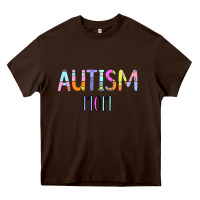 Chocolate Brown Titi Pretty Art Autism Mom Heavy Core Tee - CowhideDigitalArt