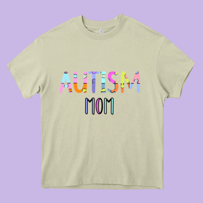 Titi Pretty Art Autism Mom Heavy Core Tee Designed By Cowhidedigitalart