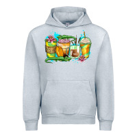 Heather Grey alligator coffee cups Urban Hoodie - Zillion Design Studio