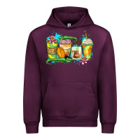 Mauve Wine alligator coffee cups Urban Hoodie - Zillion Design Studio