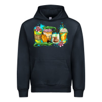 Navy alligator coffee cups Urban Hoodie - Zillion Design Studio