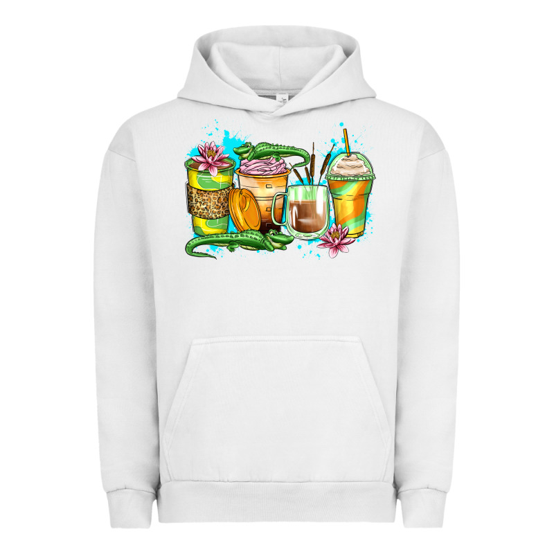 Alligator Coffee Cups Urban Hoodie by Zillion Design Studio | Teevron