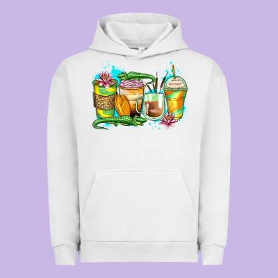 Alligator Coffee Cups Urban Hoodie Designed By Zillion Design Studio