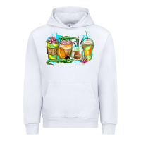 White alligator coffee cups Urban Hoodie - Zillion Design Studio