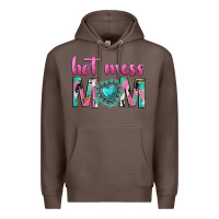 Coffee hot mess mom Premium Hoodie - texasbilliewilder