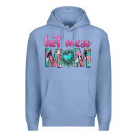 Colony Blue hot mess mom Premium Hoodie - texasbilliewilder