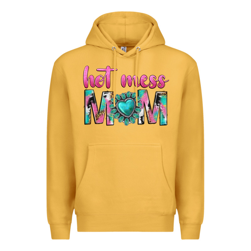 Hot Mess Mom Premium Hoodie by texasbilliewilder | Teevron