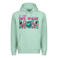 Seafoam hot mess mom Premium Hoodie - texasbilliewilder