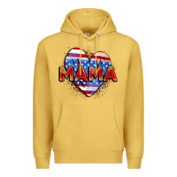 Antique Gold American mama heart Premium Hoodie - Zillion Design Studio