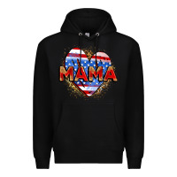 Black American mama heart Premium Hoodie - Zillion Design Studio
